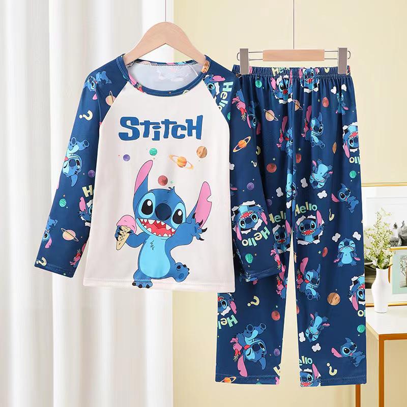 Southeast Asia Kids' Demon Slayer Pajamas: Long Sleeve & Pants Set for Girls