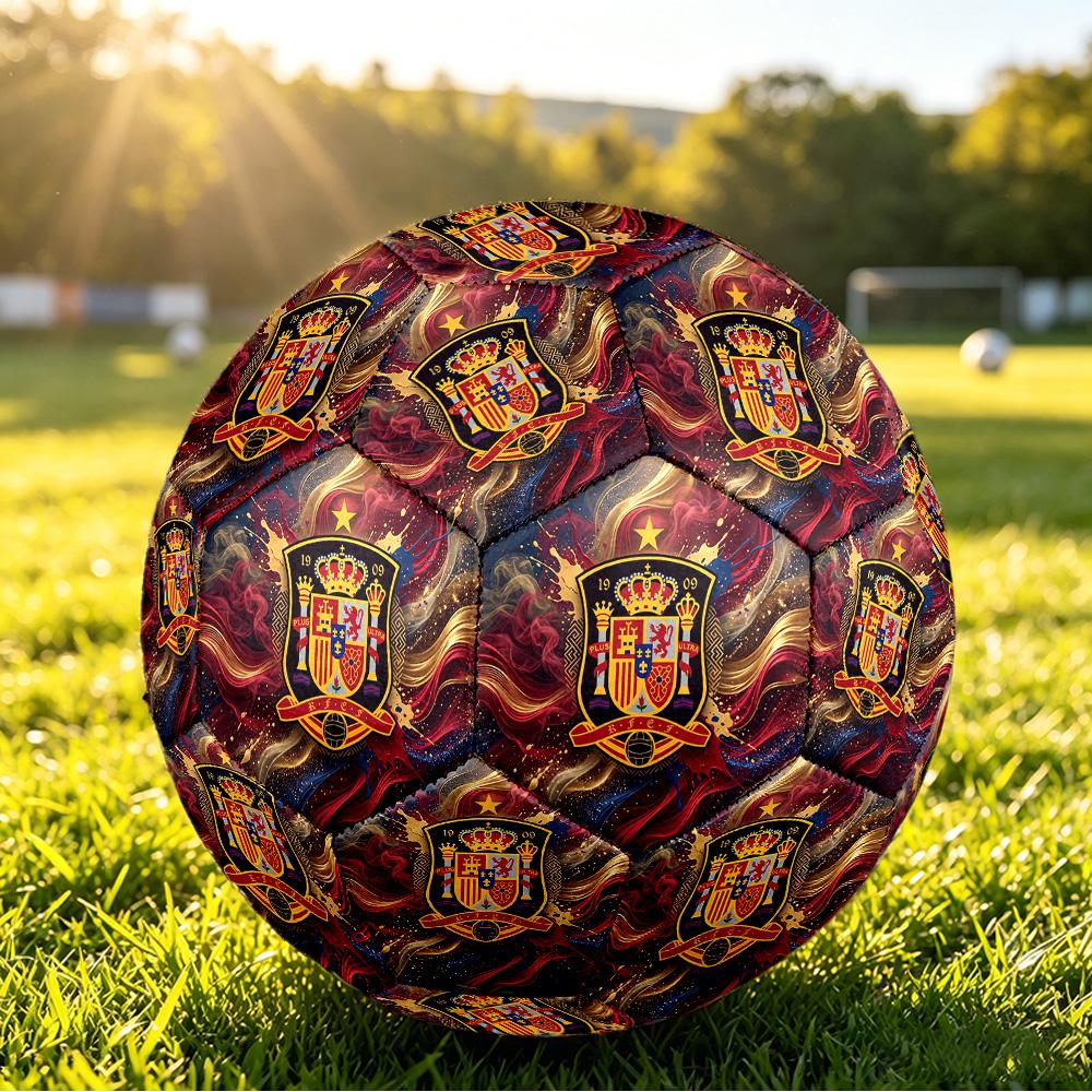 Spania Fotbal Imprimat Mărimea 5 Mingi de Fotbal Rezistente la Uzură Standard Fotbal de Antrenament pentru Adulți Cadou pentru Fani pentru Meciuri Indoor Outdoor Sport