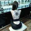 Women's Wire-Free Backless Strappy Cami Sleeveless One-Piece Top