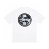 Stussy Short Sleeve T-Shirt Teens Loose Fit 270g Cotton Round Neck Casual Wear