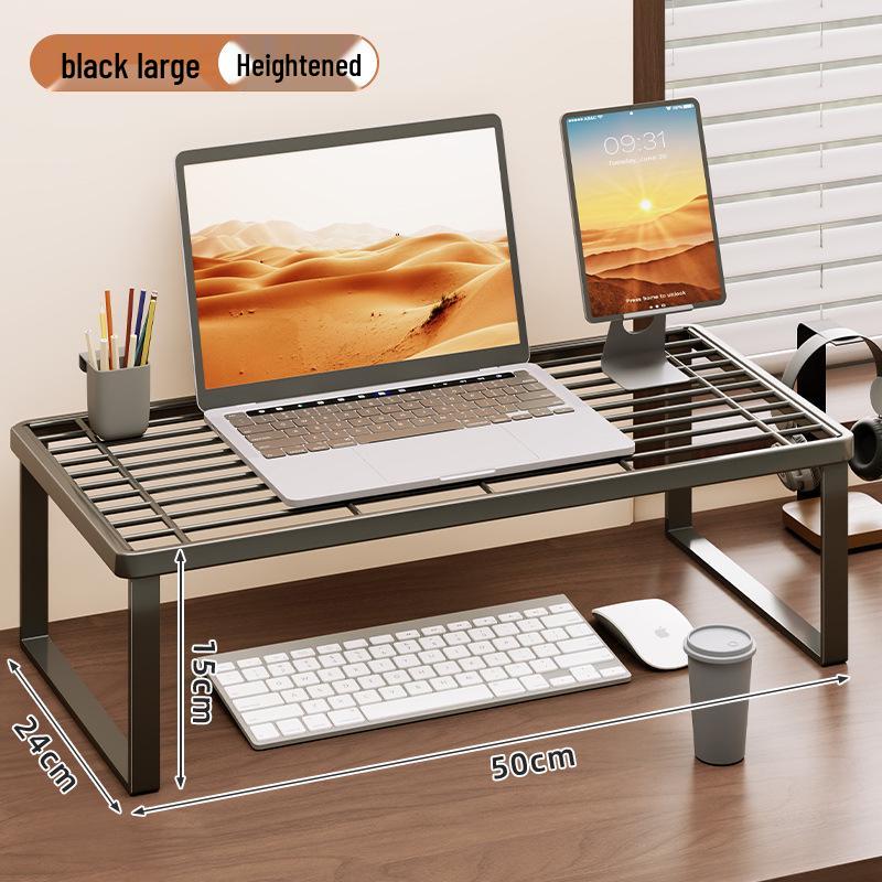 Iron Art Desktop Laptop Stand with Cooling Base and Monitor Bracket