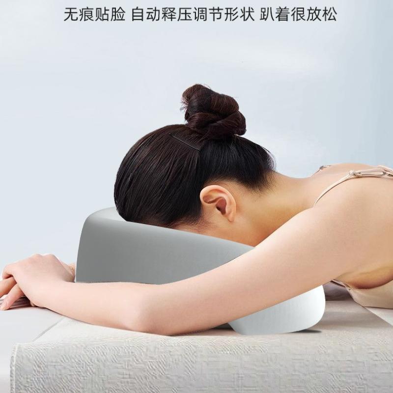 Lying Down Pillow Face Prone Resting Cushion Memory Foam Breathable Salon Massage Pillow Comfort Neck Support for Beauty SPA