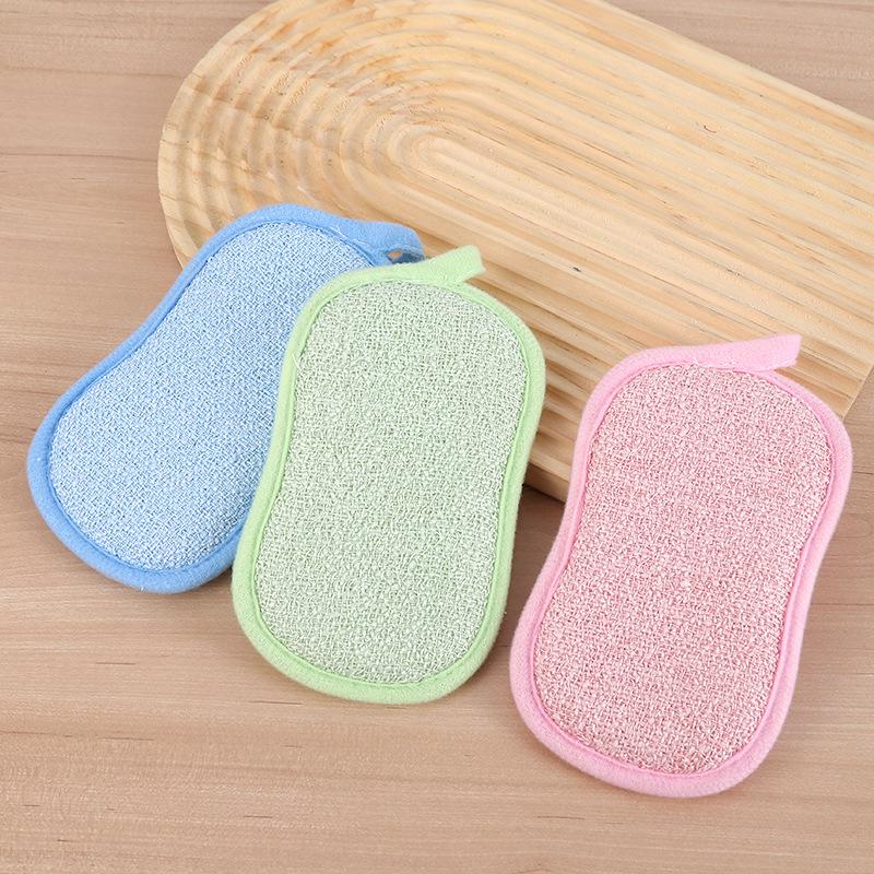 8-Shaped Double-Sided Wavy Dishwashing Sponge 