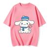 2026 New Cinnamoroll Sailor Hat Heart Cartoon Print Tshirt Family Matching Outfits Casual Short Sleeve Tee for Women Unisex Kids
