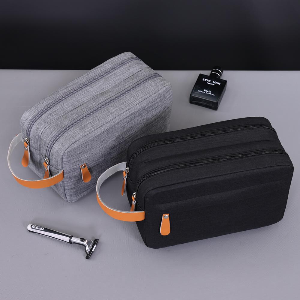 Reis Washbag Ophangbaar Dubbellaags Heren Cosmetische Tas Waterdichte Make-up Pouch Scheertas Voor Zakenreis Toiletartikelen Tas