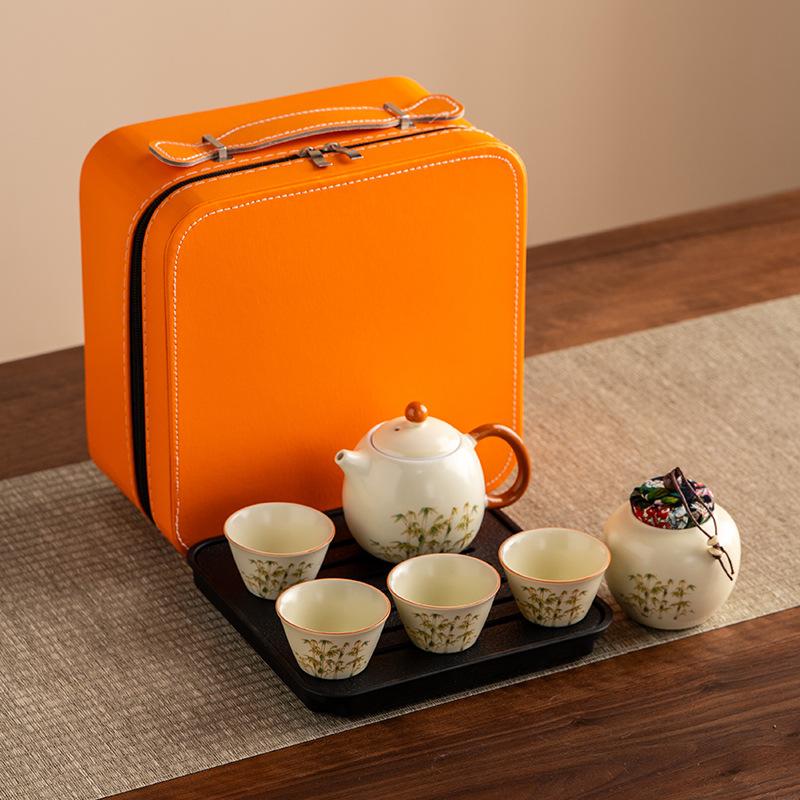 

Ru kiln tea set ceramic kung fu tea set household high-end tea tea cup holiday gifts business gifts