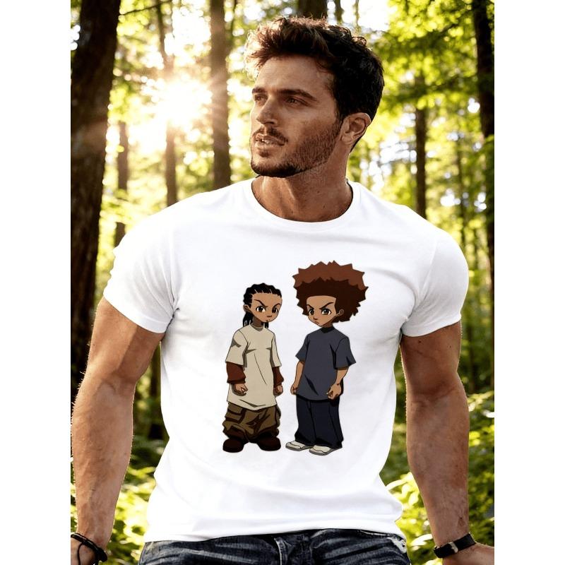 

Graphic T-Shirt - Casual Everyday Streetwear Apparel - Birthday Themed Party Outfit, Weekend Wear, Cartoon Character Design, Round Neck Shirt S белый