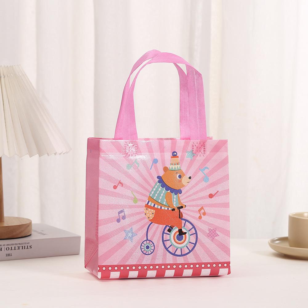 Children's Cartoon Amusement Park Tote Bag - Waterproof, Non-Woven Gift Bag