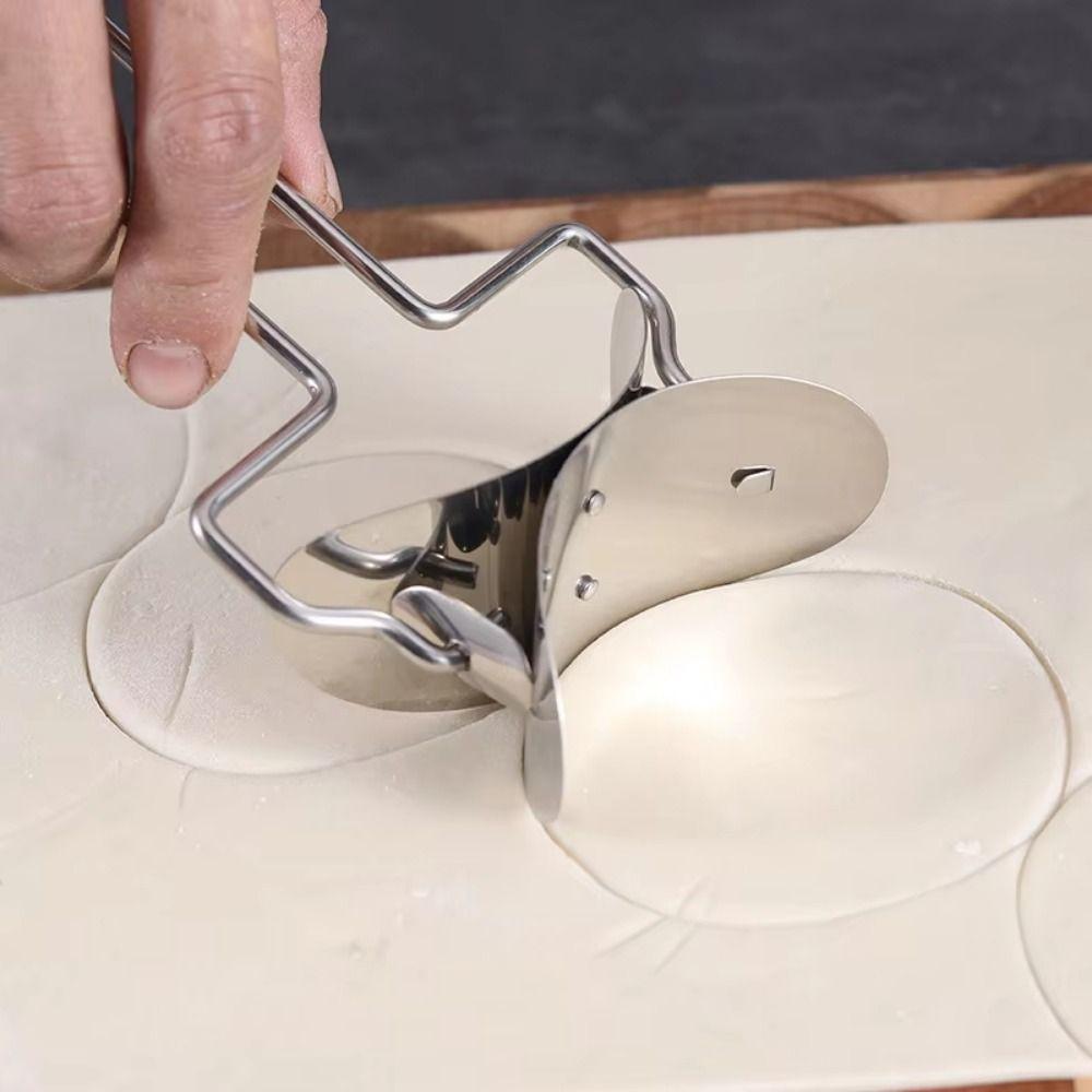 Stainless Steel Stainless Steel Dough Press Practical Dough Cutter Dough Circle Roller Home