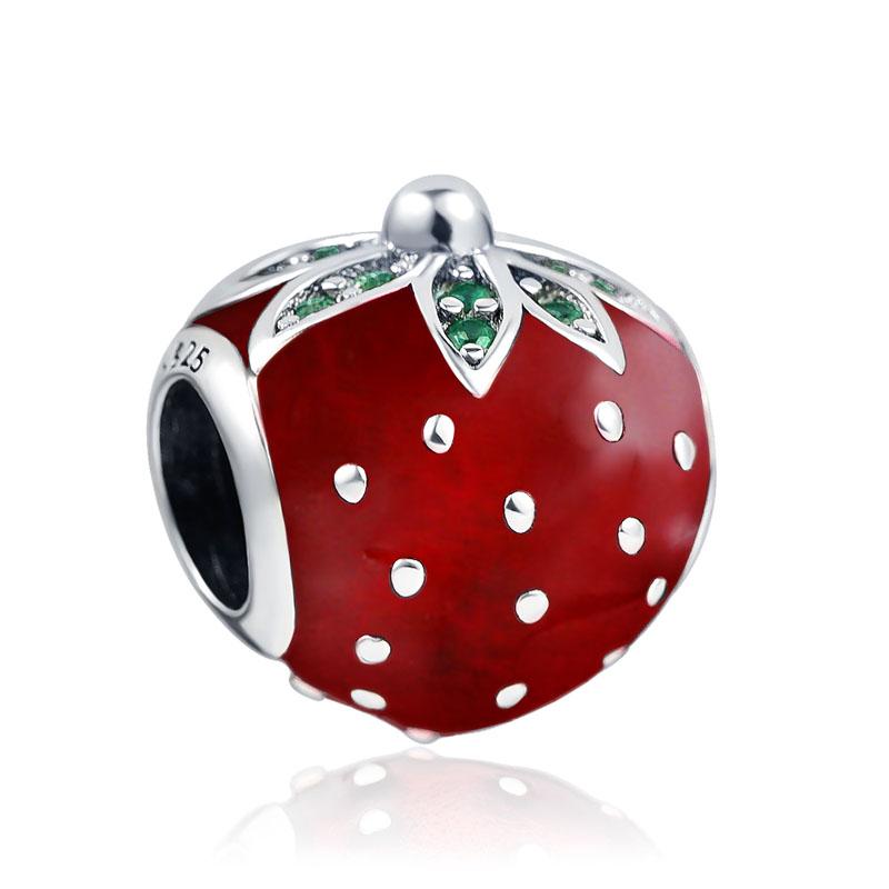 Copper Metal Apple Watermelon Bead Component Cherry Pendant Bead Component Ideal Designed For European Authentic Original Bracelet High Quality Fine