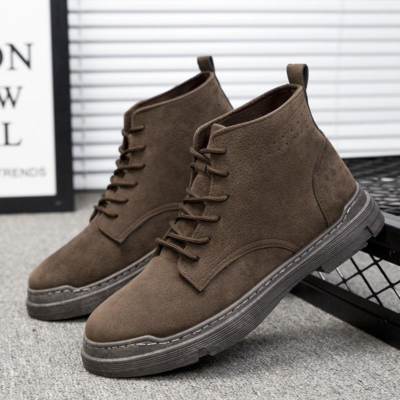 Men's Martin Boots Single Cotton New Casual Shoes Trend Student Sports Breathable High Top Versatile