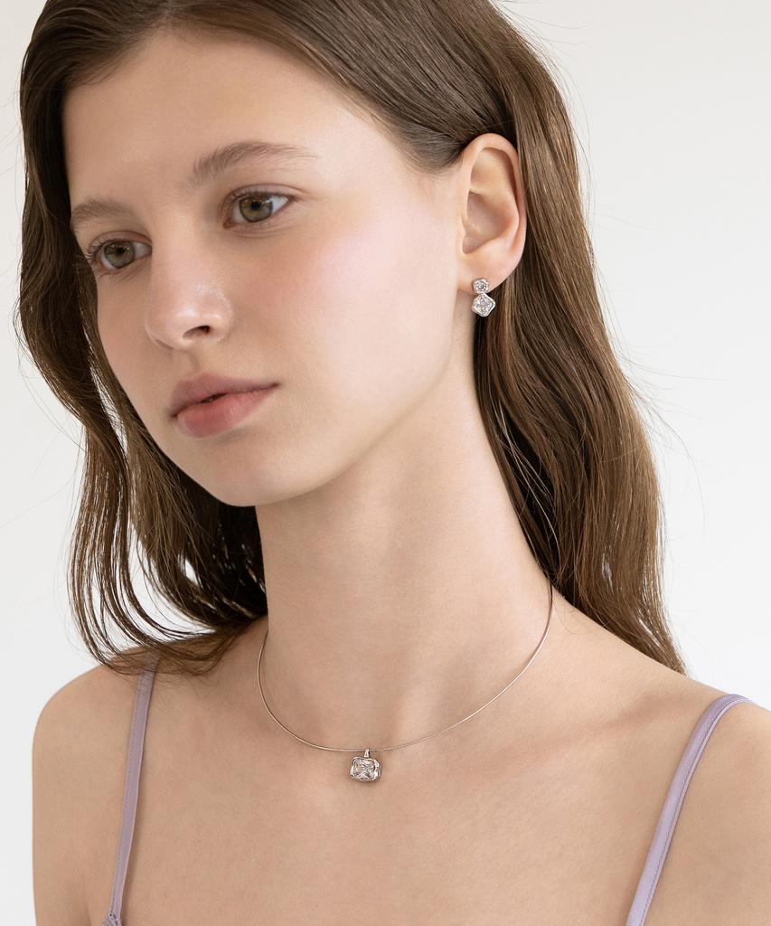 Tatiana Double Texture Cubic Stud Earrings Ec3316