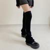 Damen Mädchen Süße Beinwärmer Gestrickt Ausgestellte Beinärmel Goth Häkeln Lockerer Bund Knöchel Haufen Socken Oberschenkel Hohe Socken