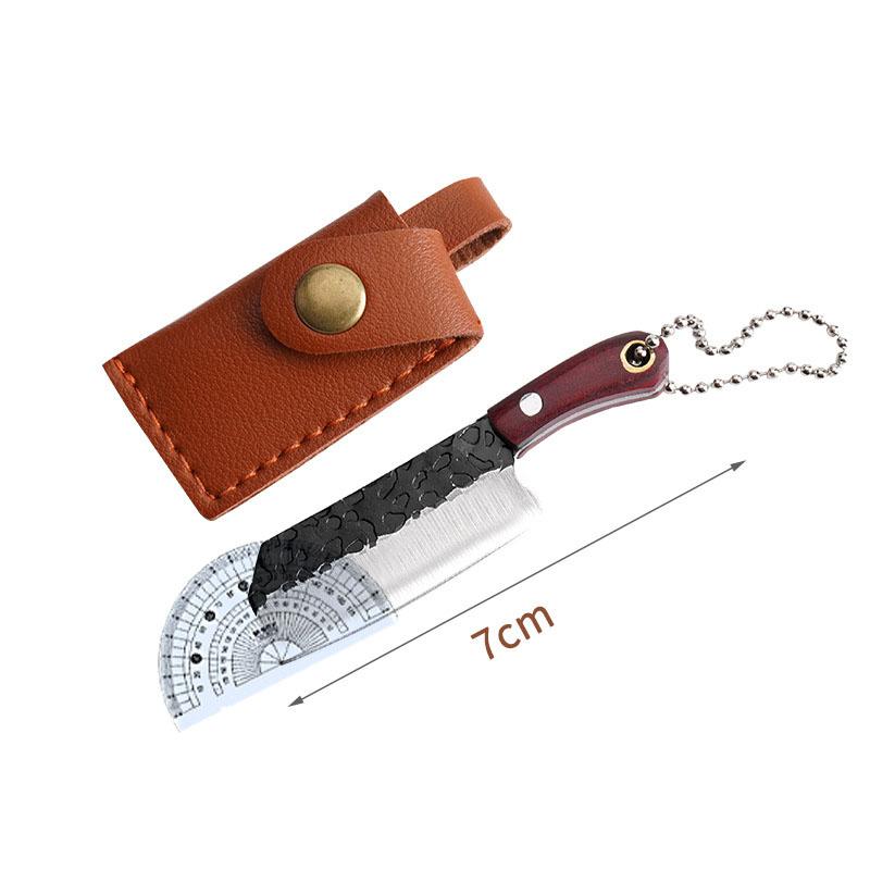 Stainless Steel Sharp Mini Kitchen Knife Box Express Unpackage Cutter Keychain Creative Paring Knife Portable Carry EDC Tool
