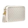 Michael Kors Jet Set Charm Monogram Fashion Commuter Coated Canvas Crossbody Bag Medium Women Bags Vanilla-White Cream 32F1GT9M2V-VAN-CREAM