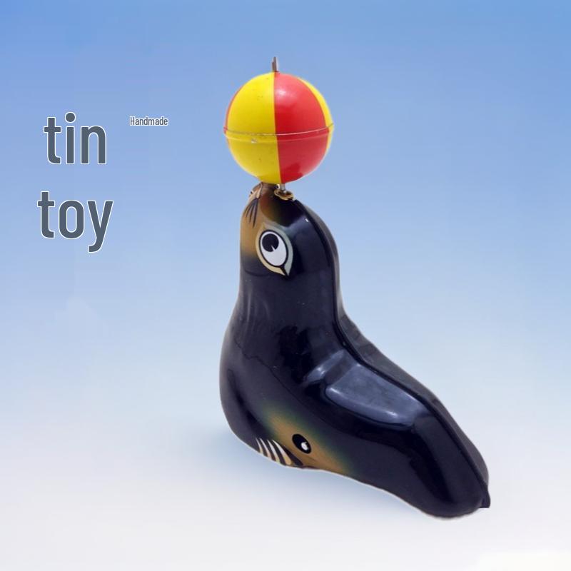 Sea Lion with Ball Retro Tin Toy for Collectors MS665