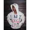 Mens Hooded Sweatshirt Star Letter Print Loose Fit Casual Streetwear Winter