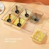 with Lid Ice Powder Box 6-Compartment Fruit Salad Box Seasoning Storage Box  for Spices Powders