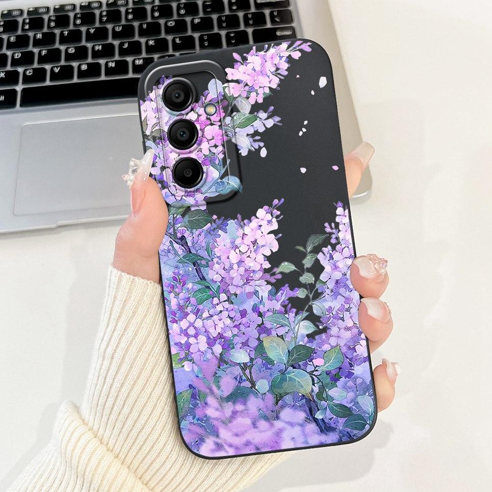 

For Samsung Galaxy A16 5G SM-A1600 A166B Back Cover Coque 6.7 Funda Flower Butterfly Women Fashion Phone Case Liquid Silicone Samsung A16 5G