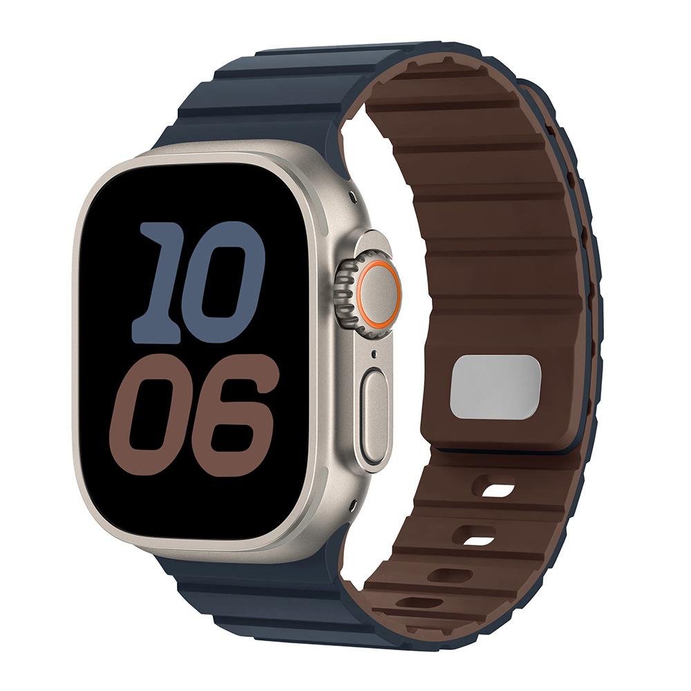 Apple S10 Saat için Uygun Silikon Kordon 42mm/46mm Mıknatıslı Emiş Ultra2 Silikon Erkek ve Kadın Kordonu