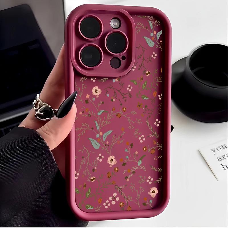 Flower Leaves Plant Pattern Case For Xiaomi Redmi 15C 15 14C 13C 12C A5 Note 12 13 14 Pro Plus 5G 4G 10 11 11S Shockproof Cover