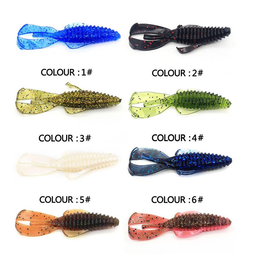 10pcs 8cm Soft Bug Shrimp Craws Worm Lure Baits ,silicone Artificial Shrimp Prawn for Bass Perch Pike Lure Bait