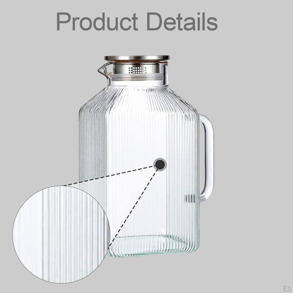 Jug for Water, Juice, Drinks, Sangria, Milk And Juice – Ideal Housewarming Gift with Large