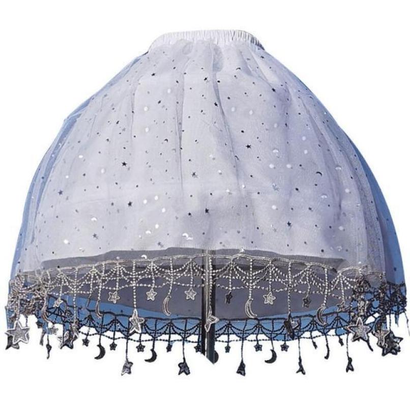 Star Moon Tassel Lolita Skirts Crinoline Petticoat Underskirt Women Star Skirt Violence Carmen Petticoat Chiffon Skirt