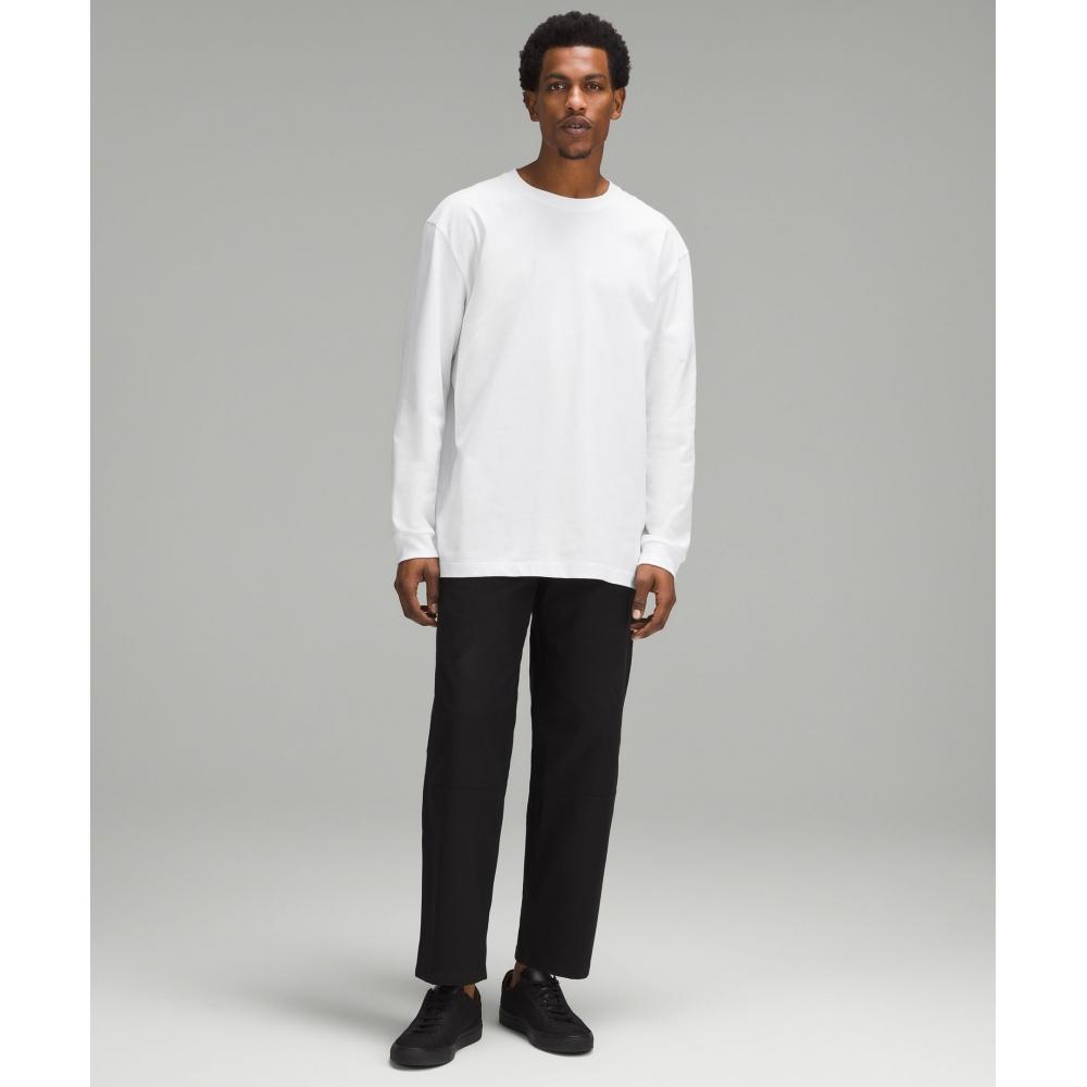 Lululemon Heavyweight Cotton Jersey Long Sleeve Shirt White