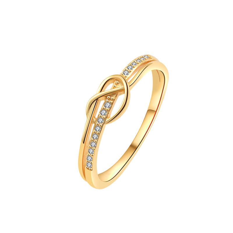 Affordable Luxury Niche-design Ring for Women Stylish Unique Knotted Plain Band Ring for The Ring Finger