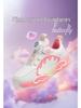 Autumn Fashion Girls' Sports Shoes with Rotating Buckle - Leather Surface for Primary School Students