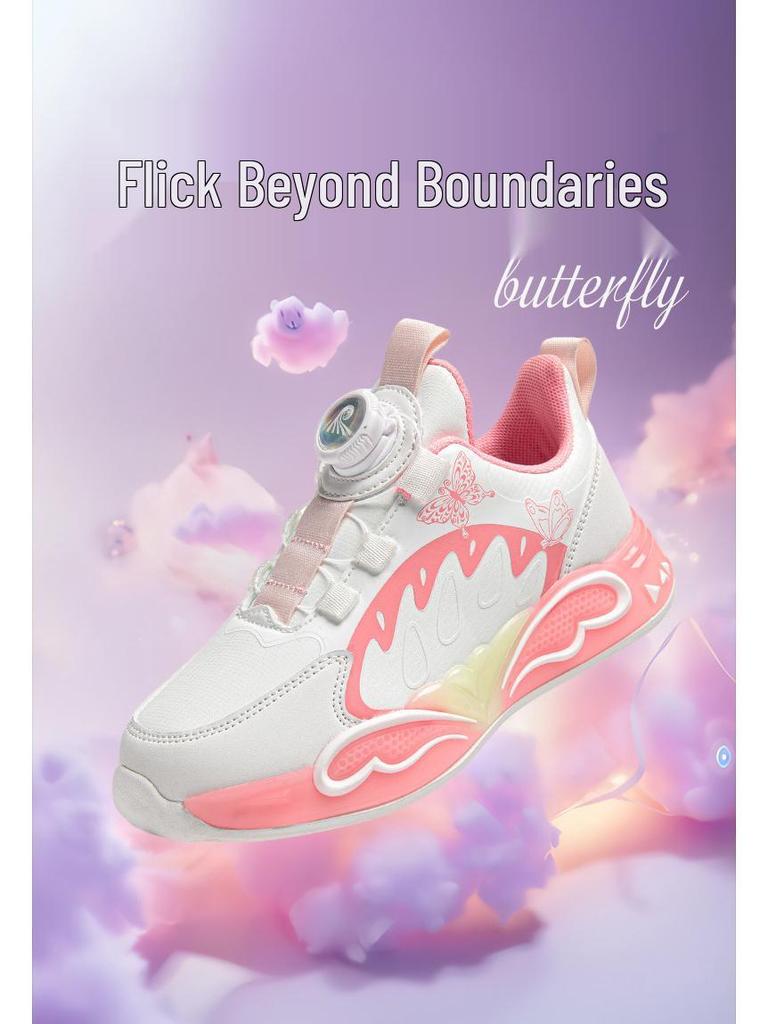 Autumn Fashion Girls' Sports Shoes with Rotating Buckle - Leather Surface for Primary School Students