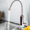3KW Instantaneous Electric Tap, 360° Rotatable Heated Kitchen Faucet with LCD Temperature Display