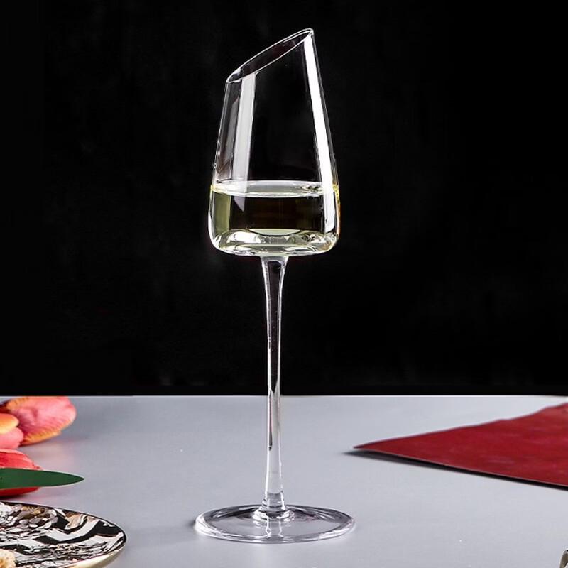 Elegant Slanted Rim Large Red Wine Glass