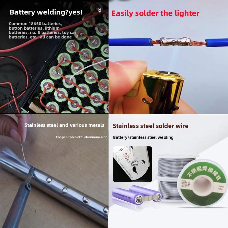 Nový nerezový pájecí drát pro domácí elektrickou páječku, vhodný pro kov a lithiovou baterii