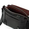 Doubles Genuine Leather Shoulder A5 Bag, Men's, Small, Size, VWE-1919 (Black)
