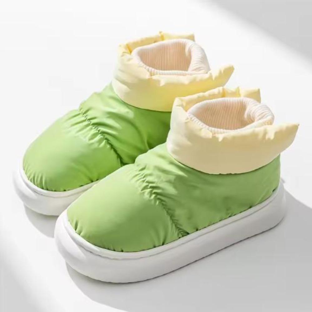 Flache Absätze Damen Schuhe Winter Pelzige Damen Stiefeletten Warm Niedlich Plüsch Plateau Frau Schneestiefel Wasserdichtes Schuhwerk