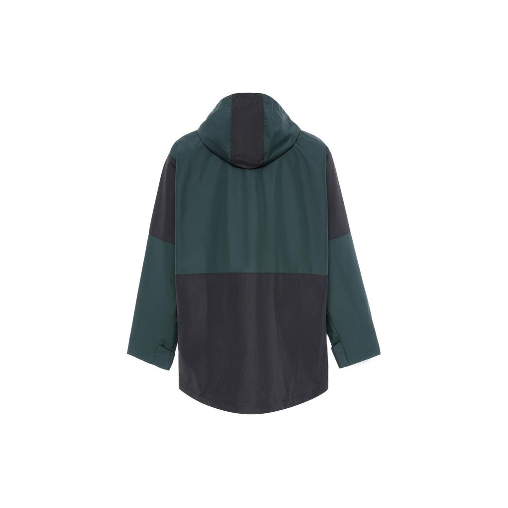 Vans Color-Block Hooded Zip Jacket With Long Sleeves Men Jackets Dark-Green VN0A54O7PRM