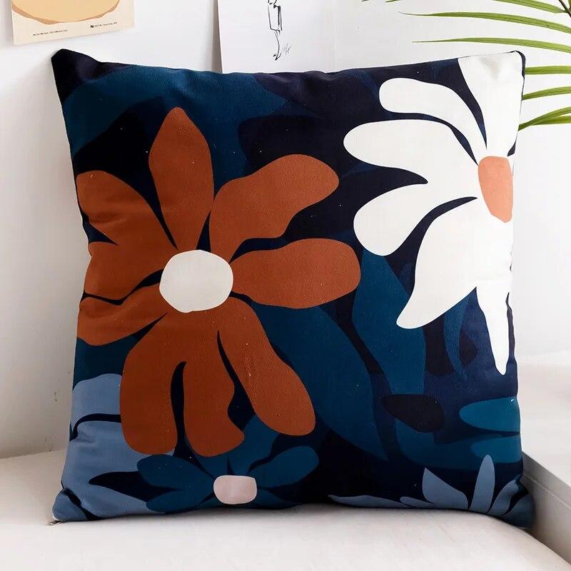Minimalist Creative Abstract Line Pillowcase Peach Lemon Pear Fruit  Sofa Office Seat Cushion Cover Home Decoration
