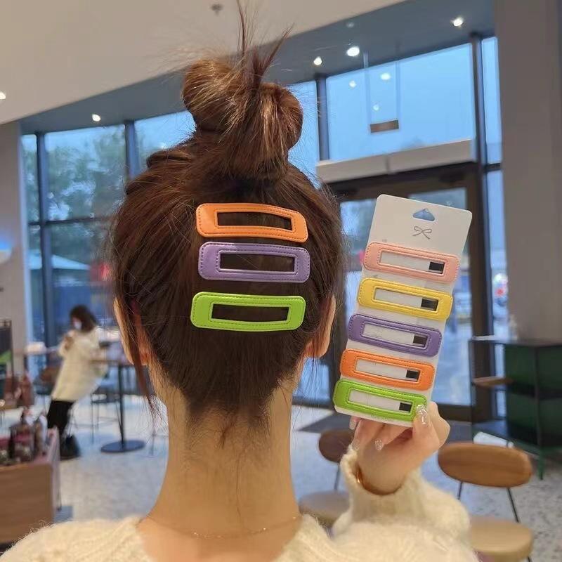 8 Pieces of New Hair Clip Girls Side Clip Candy Color Bb Clip Hair Card Sub Headdress