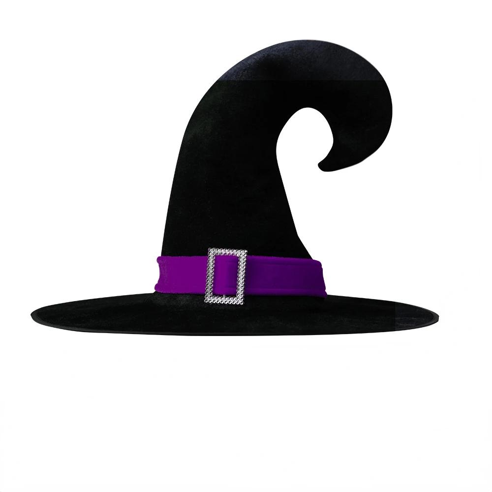 

Детский танцевальный костюм для взрослых на Хэллоуин с золотой бархатной угловой шляпой, эльфийской ведьмой и шляпой волшебника One size