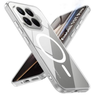 Case for Xiaomi 15T 14T Pro Poco X7 X6 Pro 15 UIltra New Transparent Magnetic Wireless Charge Shockproof Funda For Magsafe Cover