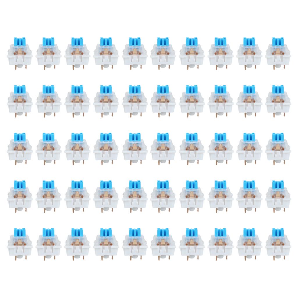 50 PCS Mechanical Keyboard Switches 3 Pin Tactile Clicker with Clear Housing