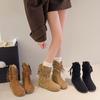 Fashion Women's Short Boots New Vintage Suede Casual Ankle Botas Women Solid Tassel Flat Bottom Females Shoes Botas Mujer
