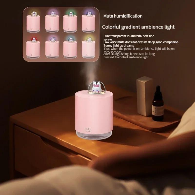 

Rabbit Humidifier Mini Portable Usb Air Humidifier Large Fog Small Silent Seven Color Humidifier Diffuser зелёный