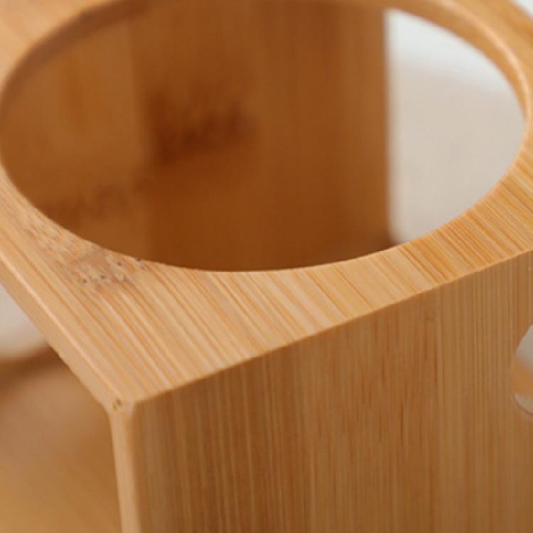 Elegant Wood Oil Warmer Diffuser Holder With Removable Ceramic Bowl For Easy Cleaning And Maintenance