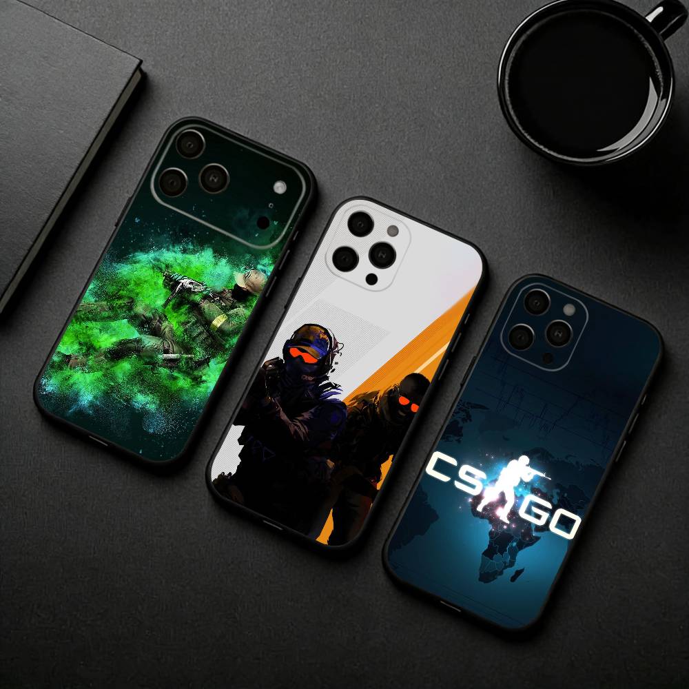 G-Game CS2 C-Counter S-S-Strikes Phone Case For iPhone 17pro, 16,15,14,13,12,11 X XR Plus,Others Soft Black Cover