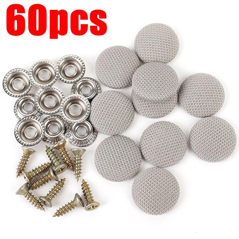 60/30Pcs Car Roof Fasteners Roof Cloth Fall Off Repair Buckle Roof Cloth Drooping Fixed Buckle Car Interior Ceiling Flannel Tool