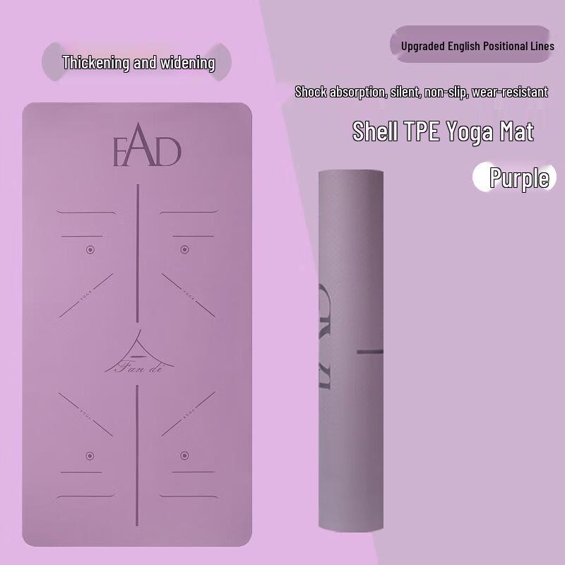 WEZHO TPE Yoga Mat with Alignment Lines