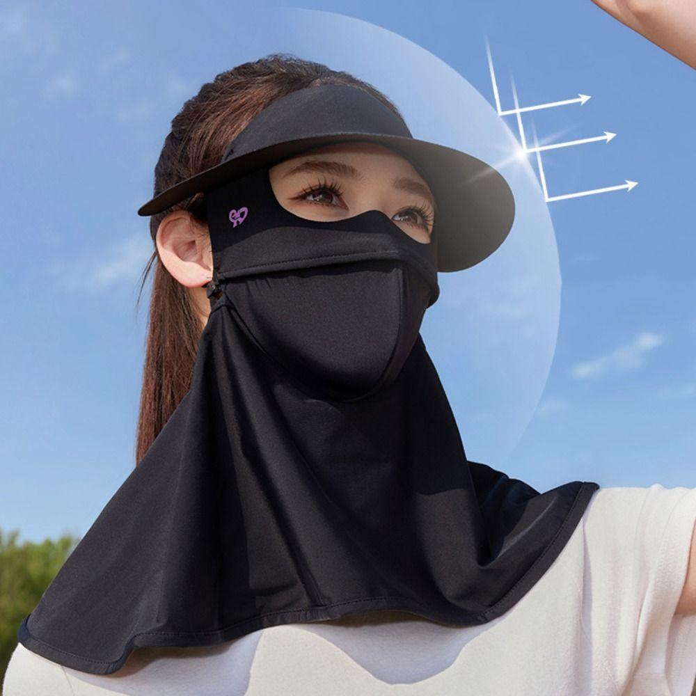 UV Protection Ice Silk Mask Dustproof UV Protection Veil Thin Sunscreen Face Cover  Unisex